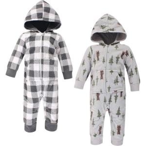 imageHudson Baby Unisex Baby Fleece Jumpsuits Coveralls and PlaysuitsForest Bear Baby