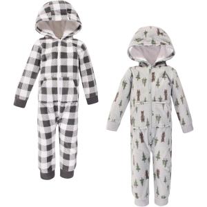 imageHudson Baby Unisex Baby Fleece Jumpsuits Coveralls and PlaysuitsForest Bear Toddler