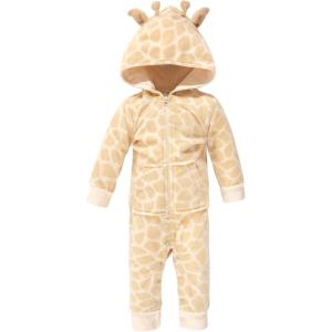 imageHudson Baby Unisex Baby Fleece Jumpsuits Coveralls and PlaysuitsGiraffe Baby