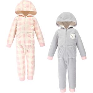 imageHudson Baby Unisex Baby Fleece Jumpsuits Coveralls and PlaysuitsGirl Baby Bear Toddler