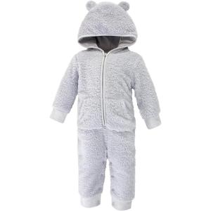 imageHudson Baby Unisex Baby Fleece Jumpsuits Coveralls and PlaysuitsGray Bear Baby