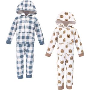 imageHudson Baby Unisex Baby Fleece Jumpsuits Coveralls and PlaysuitsLittle Bear Toddler