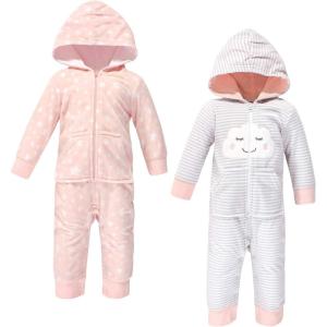 imageHudson Baby Unisex Baby Fleece Jumpsuits Coveralls and PlaysuitsPink Cloud Baby