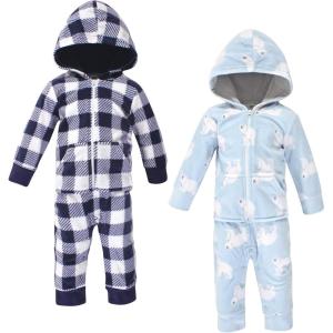 imageHudson Baby Unisex Baby Fleece Jumpsuits Coveralls and PlaysuitsPolar Bear Baby