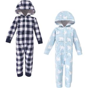 imageHudson Baby Unisex Baby Fleece Jumpsuits Coveralls and PlaysuitsPolar Bear Toddler
