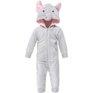 imageHudson Baby Unisex Baby Fleece Jumpsuits Coveralls and PlaysuitsPretty Elephant Baby