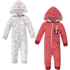 imageHudson Baby Unisex Baby Fleece Jumpsuits Coveralls and PlaysuitsRed Penguin Baby