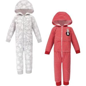 imageHudson Baby Unisex Baby Fleece Jumpsuits Coveralls and PlaysuitsRed Penguin Toddler