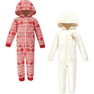 imageHudson Baby Unisex Baby Fleece Jumpsuits Coveralls and PlaysuitsReindeer Toddler