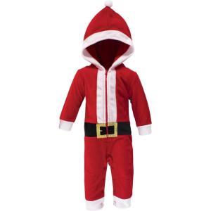 imageHudson Baby Unisex Baby Fleece Jumpsuits Coveralls and PlaysuitsSanta Baby