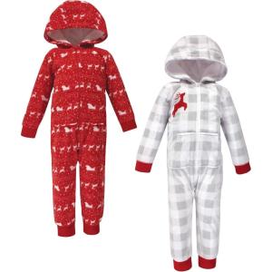 imageHudson Baby Unisex Baby Fleece Jumpsuits Coveralls and PlaysuitsSantas Sleigh Toddler