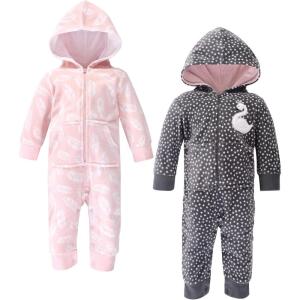 imageHudson Baby Unisex Baby Fleece Jumpsuits Coveralls and PlaysuitsSwan Baby