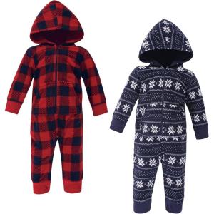 imageHudson Baby Unisex Baby Fleece Jumpsuits Coveralls and PlaysuitsSweater Plaid Baby
