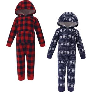 imageHudson Baby Unisex Baby Fleece Jumpsuits Coveralls and PlaysuitsSweater Plaid Toddler