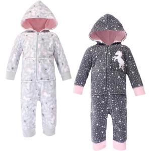 imageHudson Baby Unisex Baby Fleece Jumpsuits Coveralls and PlaysuitsWhimsical Unicorn Baby