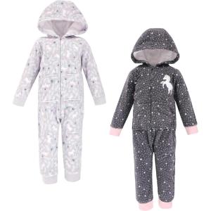 imageHudson Baby Unisex Baby Fleece Jumpsuits Coveralls and PlaysuitsWhimsical Unicorn Toddler