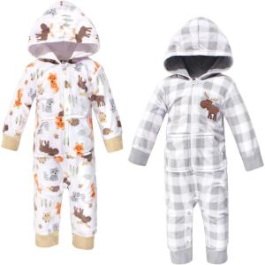 imageHudson Baby Unisex Baby Fleece Jumpsuits Coveralls and PlaysuitsWoodland Baby