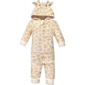 imageHudson Baby Unisex Baby Plush Jumpsuits Animal FaceGiraffe