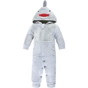 imageHudson Baby Unisex Baby Plush Jumpsuits Animal FaceShark