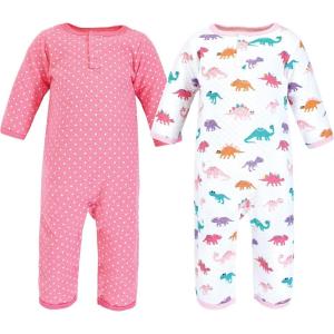 imageHudson Baby Unisex Baby Premium Quilted CoverallsCuteasaurus