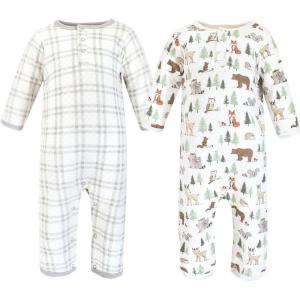 imageHudson Baby Unisex Baby Premium Quilted CoverallsForest Animals