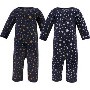 imageHudson Baby Unisex Baby Premium Quilted CoverallsMetallic Stars