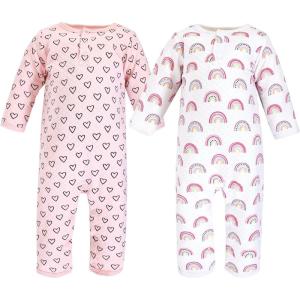 imageHudson Baby Unisex Baby Premium Quilted CoverallsModern Rainbow