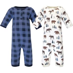 imageHudson Baby Unisex Baby Premium Quilted CoverallsMoose Bear