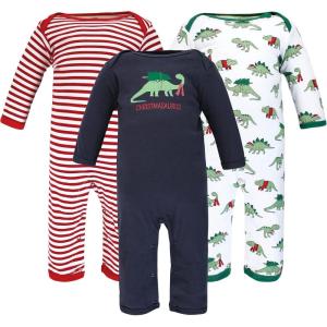 imageHudson Baby babygirls Cotton CoverallsChristmasaurus