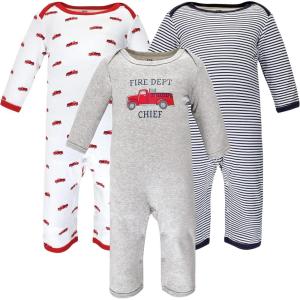 imageHudson Baby babygirls Cotton CoverallsFire Truck