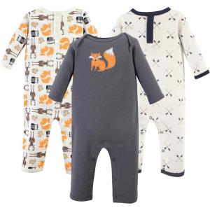 imageHudson Baby babygirls Cotton CoverallsForest