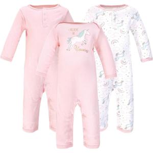 imageHudson Baby babygirls Cotton CoverallsGlitter Unicorn