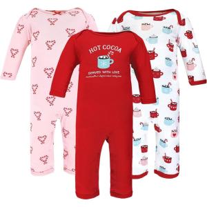imageHudson Baby babygirls Cotton CoverallsHot Cocoa
