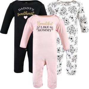 imageHudson Baby babygirls Cotton CoverallsMom Dad Toile