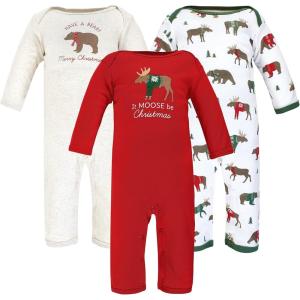 imageHudson Baby babygirls Cotton CoverallsMoose Be Christmas
