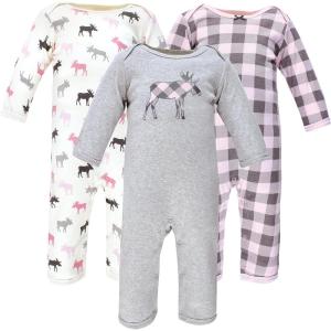 imageHudson Baby babygirls Cotton CoverallsPink Moose