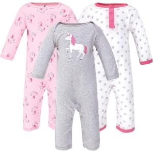 imageHudson Baby babygirls Cotton CoverallsPink Unicorn