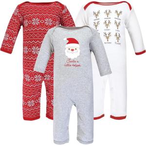 imageHudson Baby babygirls Cotton CoverallsSanta Reindeer