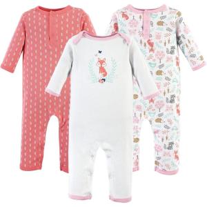 imageHudson Baby babygirls Cotton CoverallsWoodland Fox