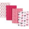 imageHudson Baby Cotton Poly Flannel Burp Cloths Multipack Mustache Hat 8Pack One SizeButterflies 8pack