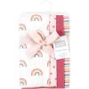 imageHudson Baby Cotton Poly Flannel Burp Cloths Multipack Mustache Hat 8Pack One SizeCreative Rainbow 8pack