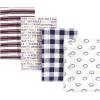 imageHudson Baby Cotton Poly Flannel Burp Cloths Multipack Mustache Hat 8Pack One SizeFootball 8pack