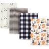 imageHudson Baby Cotton Poly Flannel Burp Cloths Multipack Mustache Hat 8Pack One SizeForest 8pack