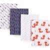 imageHudson Baby Cotton Poly Flannel Burp Cloths Multipack Mustache Hat 8Pack One SizeFoxes 8pack