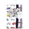 imageHudson Baby Cotton Poly Flannel Burp Cloths Multipack Mustache Hat 8Pack One SizeGoing Places 8pack