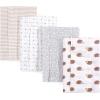 imageHudson Baby Cotton Poly Flannel Burp Cloths Multipack Mustache Hat 8Pack One SizeHedgehog 8pack