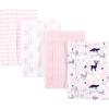 imageHudson Baby Cotton Poly Flannel Burp Cloths Multipack Mustache Hat 8Pack One SizeLinocut Woodland Girl 8pack