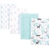 imageHudson Baby Cotton Poly Flannel Burp Cloths Multipack Mustache Hat 8Pack One SizeLinocut Woodland Neutral 8pack
