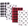 imageHudson Baby Cotton Poly Flannel Burp Cloths Multipack Mustache Hat 8Pack One SizeMoose 8pack
