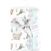 imageHudson Baby Cotton Poly Flannel Burp Cloths Multipack Mustache Hat 8Pack One SizeNeutral Woodland Pals 8pack